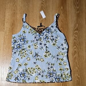 White House Black Market Blue Camisole Fitted Top